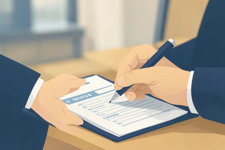 Psiquiatra anotando em um prontuário médico durante consulta