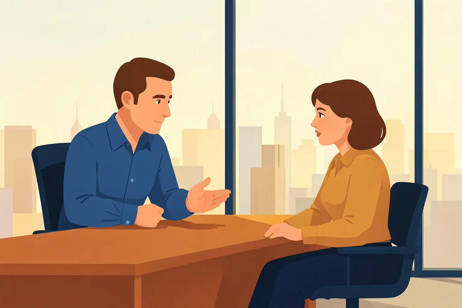 Psiquiatra conversando com paciente em consultório
