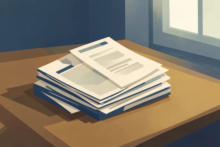 Pilha de contas e boletos em uma mesa